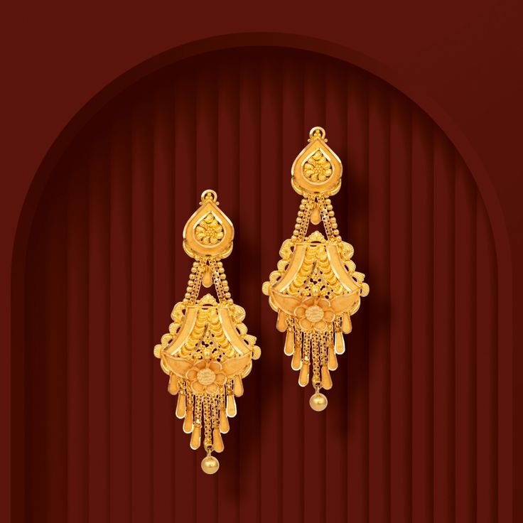 Handcrafted Gold Earrings