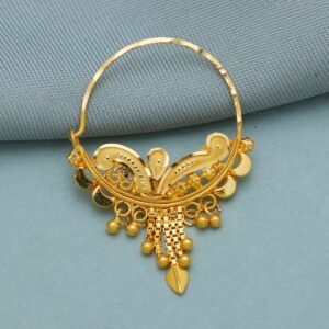 Elegant Gold Charm Nose Pin