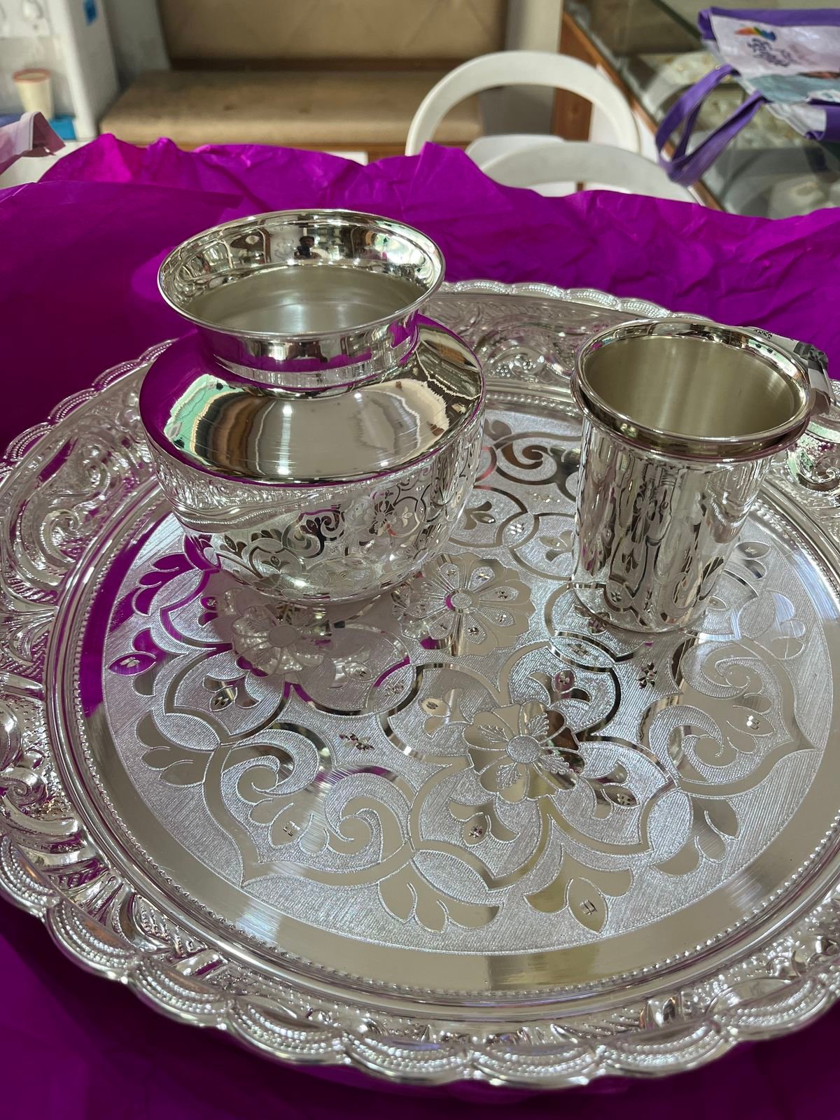 Sterling Silver Puja Items for Daily Worship