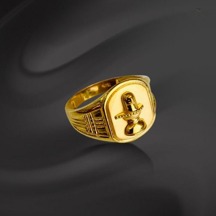 Lord Shiva Traditional Gold Ring