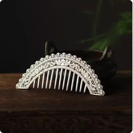 Decorative Silver Juda Ghopa for Ethnic Wear