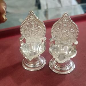 Silver diya