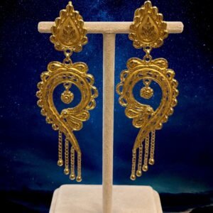 Intricate Filigree Gold Earrings