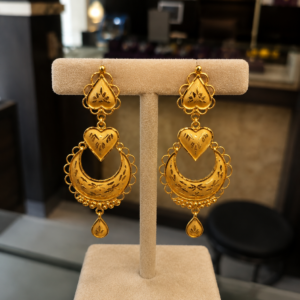 Vintage Style Handcrafted Gold Earrings