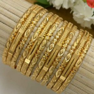 Modern Ethnic Gold Bangle Design