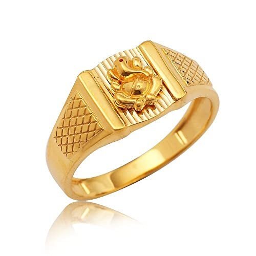 Yellow Gold Ring - Intricate Design, Perfect Gift For Men