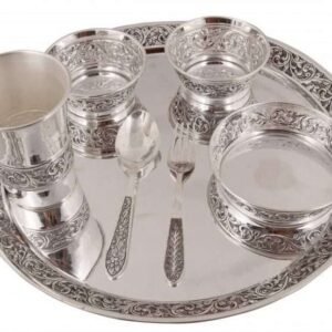 Traditional Silver Baby Food Set