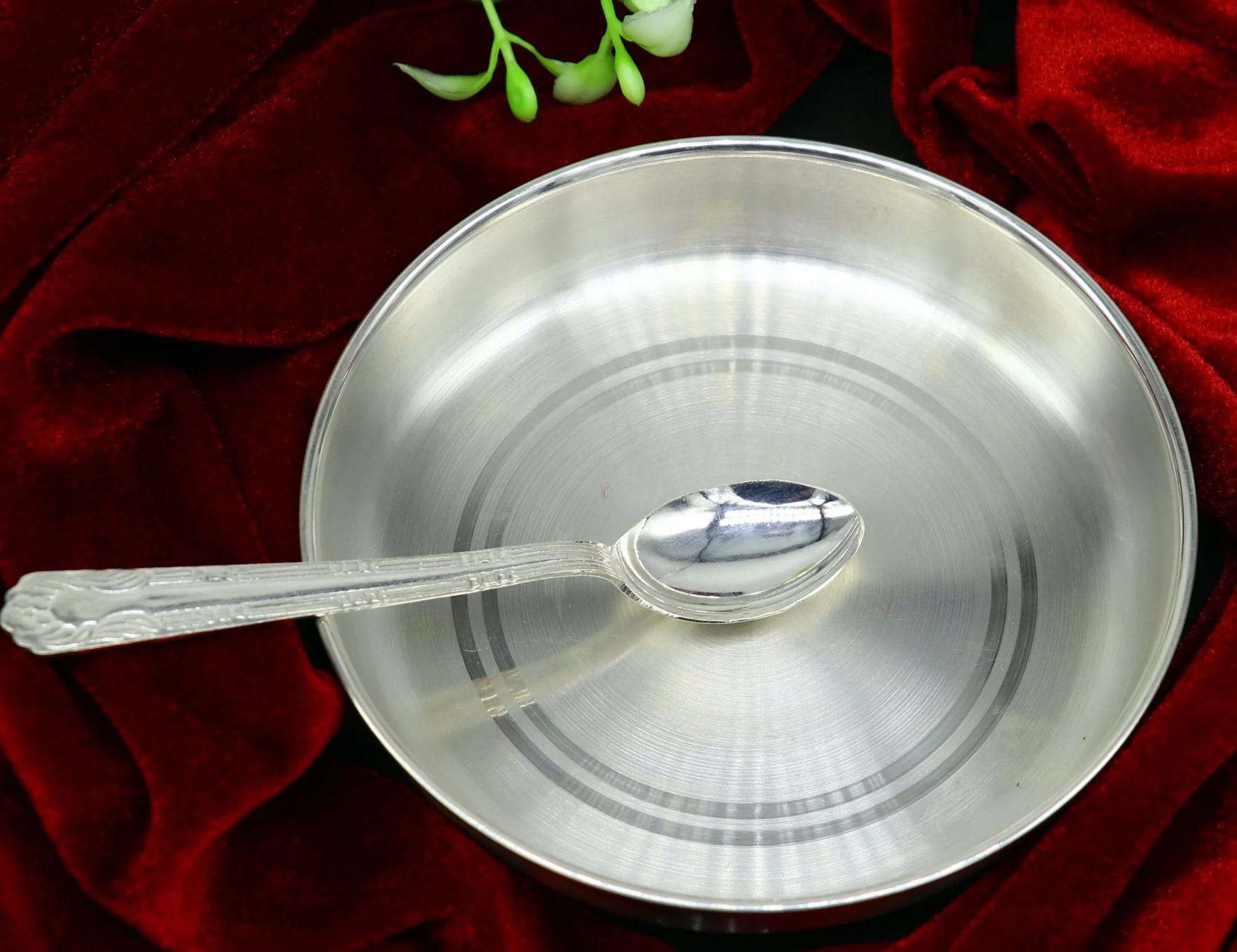 Pure Silver Baby Feeding Dining Set