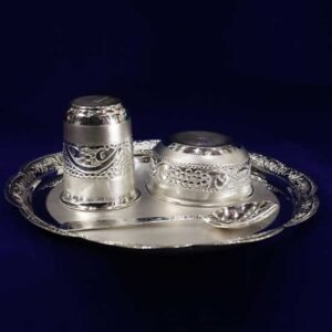 Handcrafted Silver Baby Feeding Set